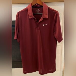 Nike Dri-fit Men's Maroon Polo Shirt Large Tall Like New 1158